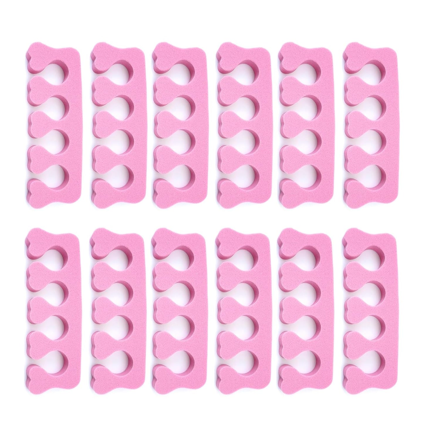 Quacc 12pcs Sponge Toe Separators Soft Finger Separators Toe Divider Spacer for Polishing Pedicure Manicure Coating Gel Painting Nail Art Beauty Accessories