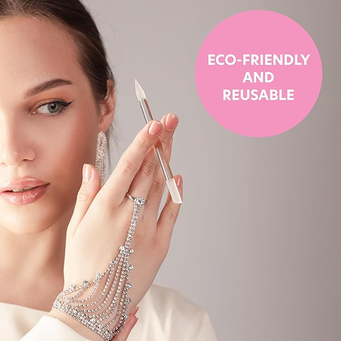 BONA FIDE BEAUTY Glass Cuticle Pusher - Dual Ended Manicure Stick - Premium Czech Tools