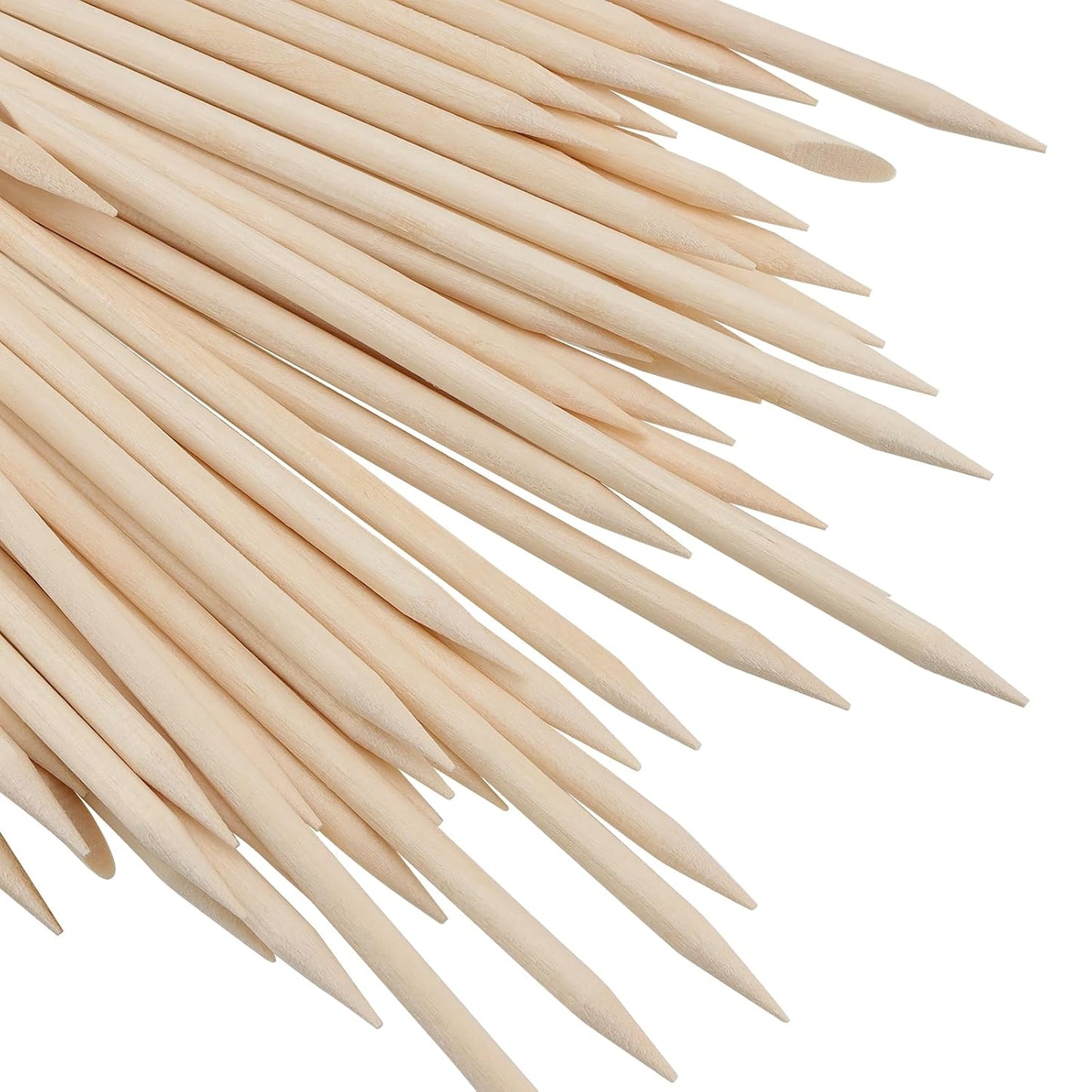 LEXININ 2000pcs 4.5 Inch Orange Wood Nail Sticks, Double Sided Wooden Cuticle Pusher Sticks, Manicure Stick for Nails, Manicure Pedicure