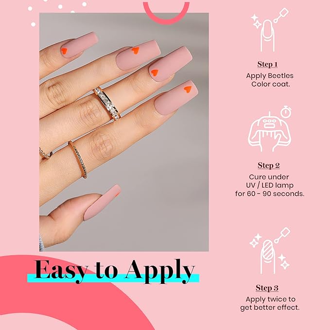 Beetles Natural Gel Polish, Taupe Gel Nail Polish Neutral Soak Off Uv LED Nail Lamp All Season Manicure Gift for Women