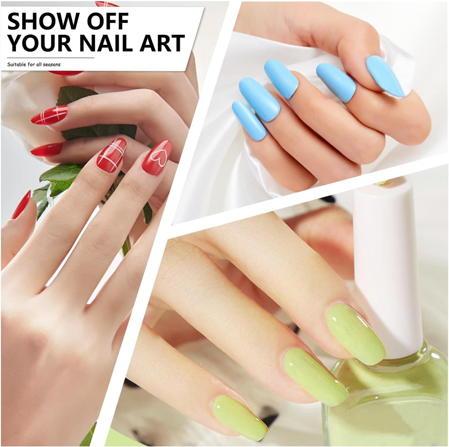 DANNEASY 16 Sheets Nail Polish Strips for Women Girl Marble&Fluorescence Nail Polish Stickers Full Nail Wraps Gel Nail Strips Self Adhesive Manicure Design Sticker Nails with File, Cuticle Stick