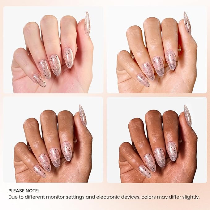 Beetles Gold Glitter Gel Nail Polish, 9ml Diamond Shiny Gel Polish Shimmer Reflective Sparkle Gold Color for Nail Art Soak Off UV LED Nail Lamp Dancing Glitter Gifts for Women