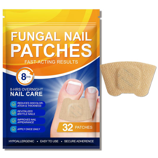 32 PCS Fungal Nail Patches for Broken Damaged Split Nails,Toenail Treatment Extra Strength,Nail Repair for Damaged Nails, Nails Care Supplies, Restore Discoloration and Thickness (1 Pack)