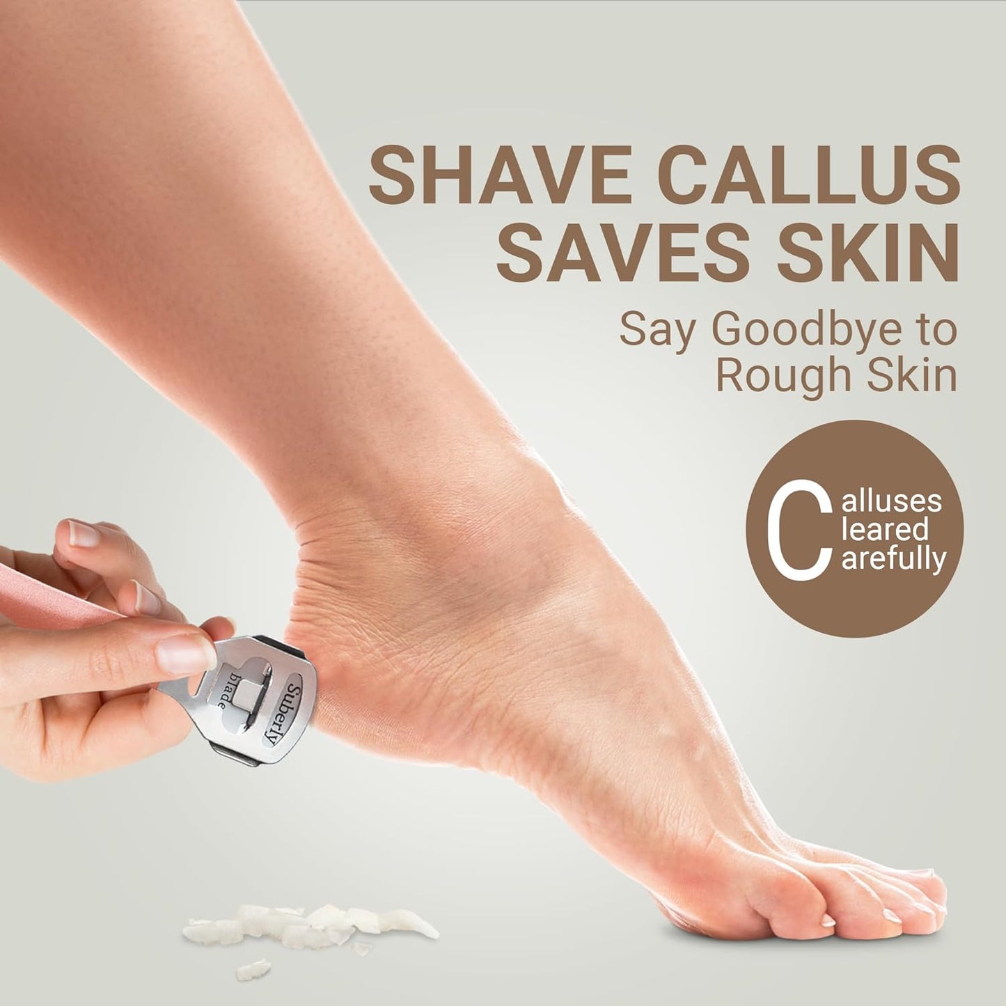 Callus Shaver for Feet – 410 Stainless Steel, Foot Shaver Callus Remover with 10 Replaceable Blades, Multi-Use for Corns & Dead Skin Removal – Pain-Free Pedicure Tool for Soft, Smooth Skin