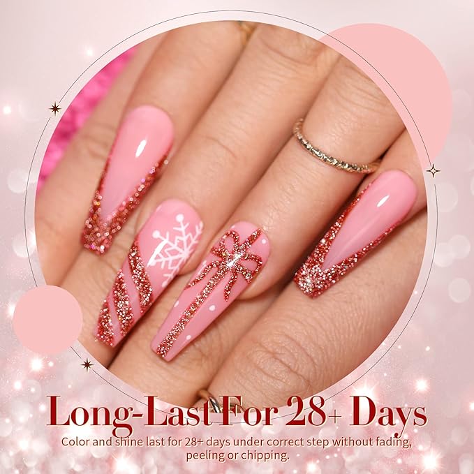 Born Pretty Reflective Glitter Gel Polish Colorful Sparkly Shiny Disco DJ LED Gel Nail Polish Nail Varnish 6PCS 10ML