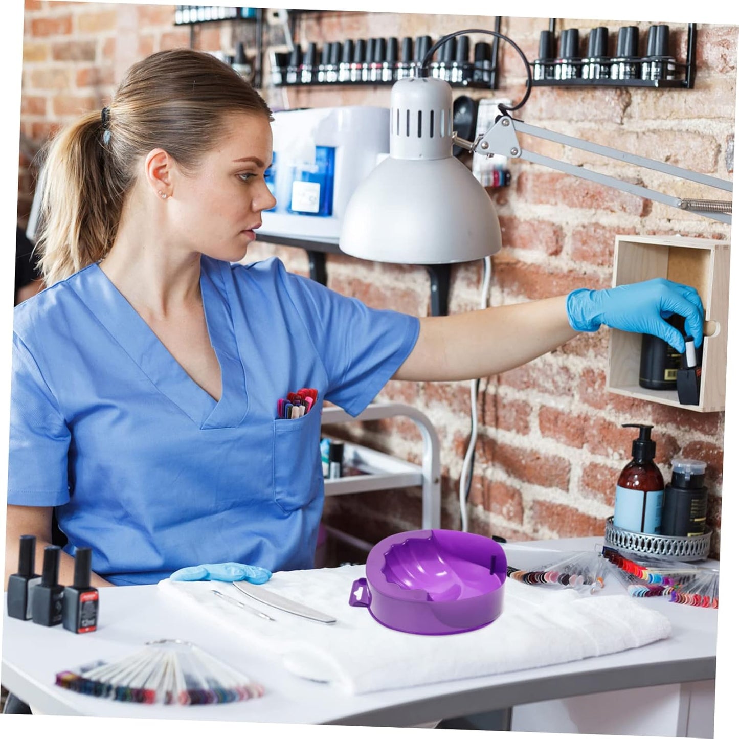 Nail Art Bowl Manicure Soaking Bowls Bubble Hand Soaking Bowl Rectangular Nail Care Bowl Plastic Material Easy to Use