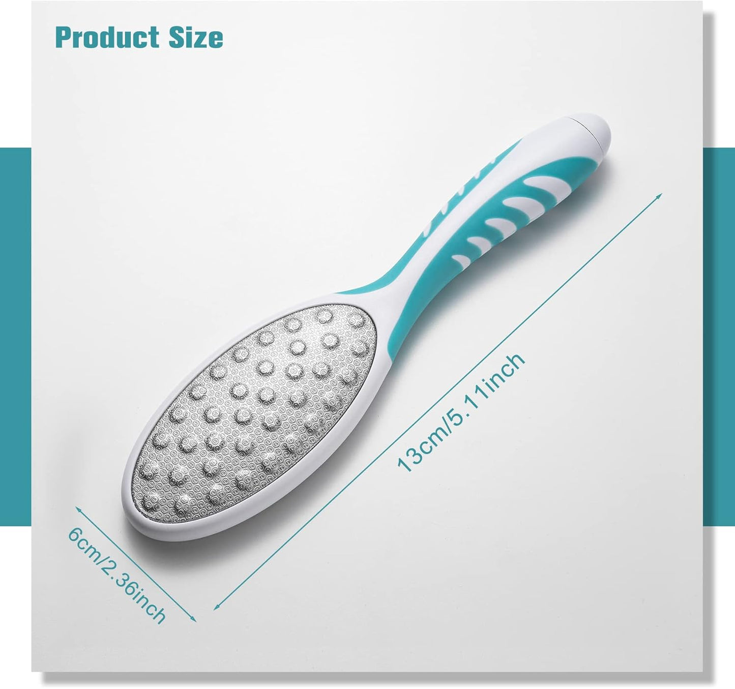 FVION Foot File Callus Remover Cracked Heel Shaver – Double Sided Pedicure File/Foot Scraper for Wet and Dry Feet