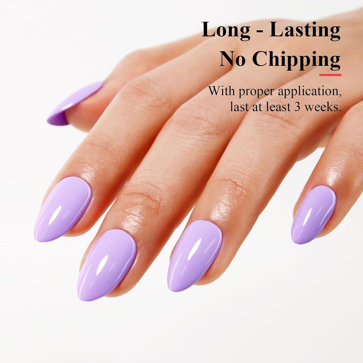 Imtiti Pastel Gel Nail Polish, Lilac Pastel Purple, 0.5 Fl Oz LED UV Gel Polish Spring Summer Easter DIY Nail Art Starter Manicure Salon Kit
