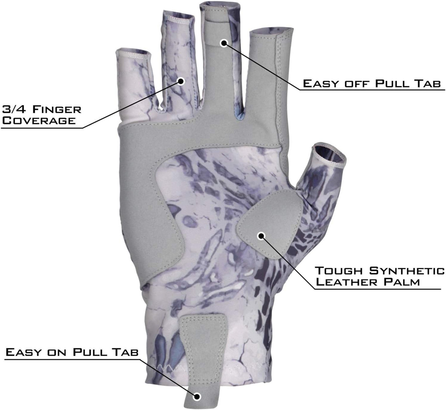 KastKing Sol Armis Sun Gloves UPF50+ Fishing Gloves UV Protection, Sun Protection for Outdoor, Kayaking, Rowing