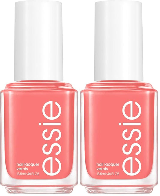 essie Salon-Quality Nail Polish, 8-Free Vegan, Peachy Coral, Peach Side Babe, 0.46 fl oz (Pack of 2)