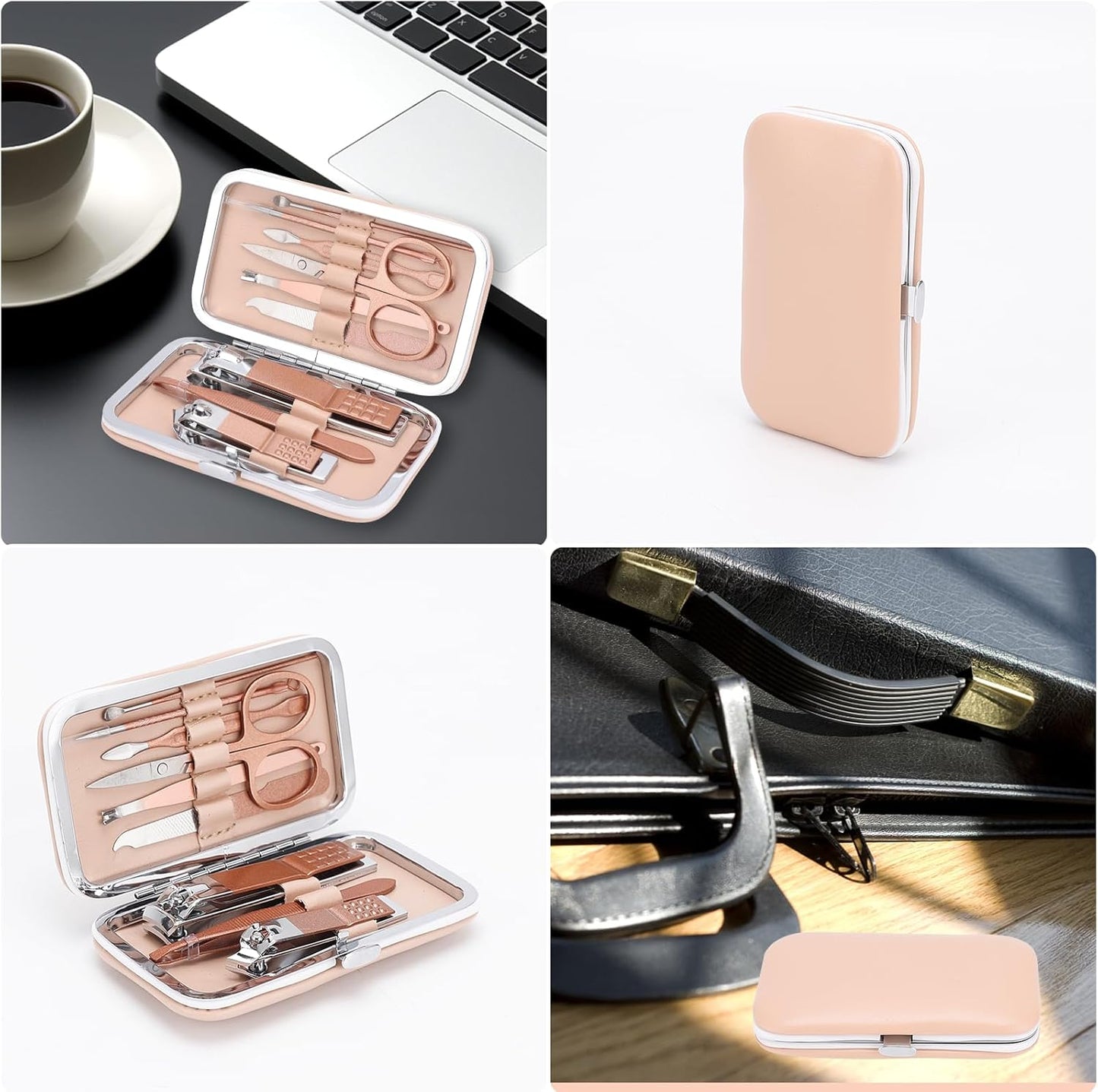Manicure Set, Personal Care Nail Clipper Kit-9 Pieces, Professional Pedicure Set, Grooming Kit,Gift for Relatives, Friends, Families, Parent, Wife, Girlfriend
