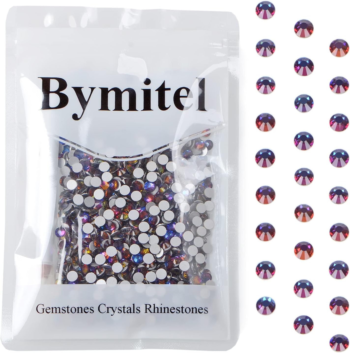 1440PCS Art Nail Rhinestones Non Hotfix Glue Fix Round Crystals Glass Flatback for DIY Jewelry Making with one Picking Pen (ss20 1440pcs, Blue Volcanic)