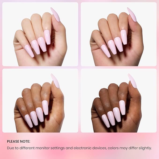 Beetles Pink Gel Nail Polish, Barely Pink Gel Polish Soak Off LED Nail UV LED Lamp Pastel Nail Art Manicure Salon DIY Home 0.51Oz Gift for Women