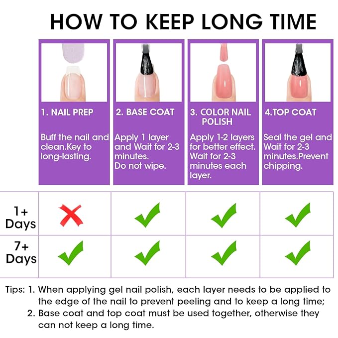 GELLEN Halloween Purple Nail Polish with Base Top Coat, 4-Color Fall Winter Regular Nail Polish Air Dry for Finger Toe Nails Home Salon Women Girls Gifts, Not UV Gel, Hema Free, Non Toxic, TPO Free