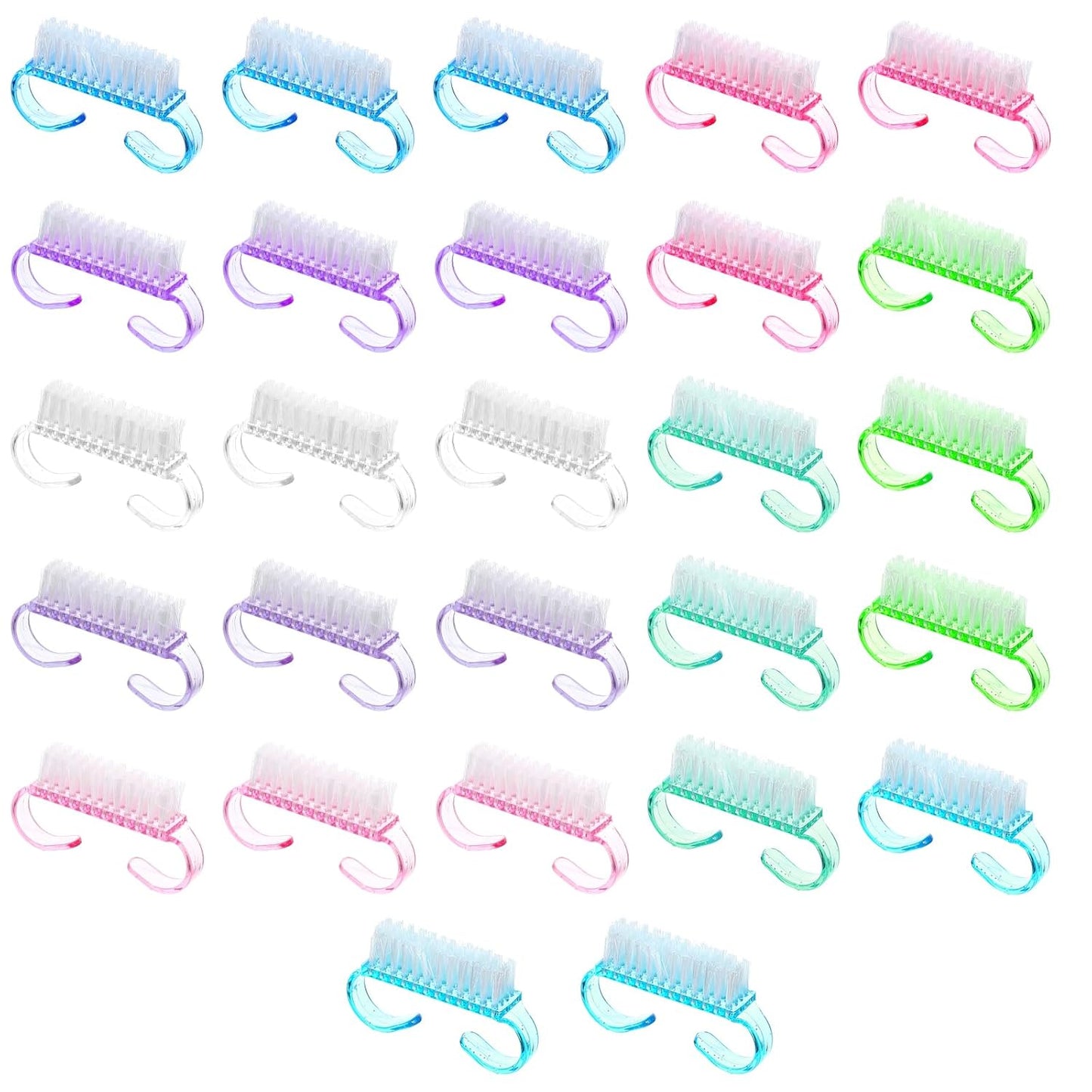 27 PCS Handle Grip Nail Brushes Colorful Small Fingernail Brushes Mini Hand Scrub Cleaning Brush Fingernail Scrub Cleaning Brush Kit for Men Women Toes Nails Pedicure Assorted Color