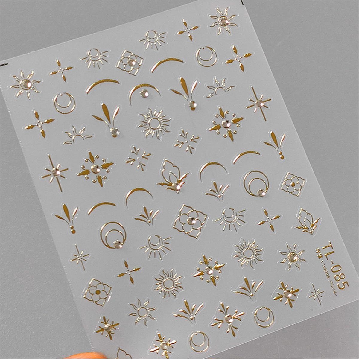 Gold Flower Nail Art Stickers 5D Embossed Retro Nail Decals Bohemia Flower Designs Self Adhesive Gel Nail Art Supplies Accessories Colorful Nail Stickers for Women Nail Decoration
