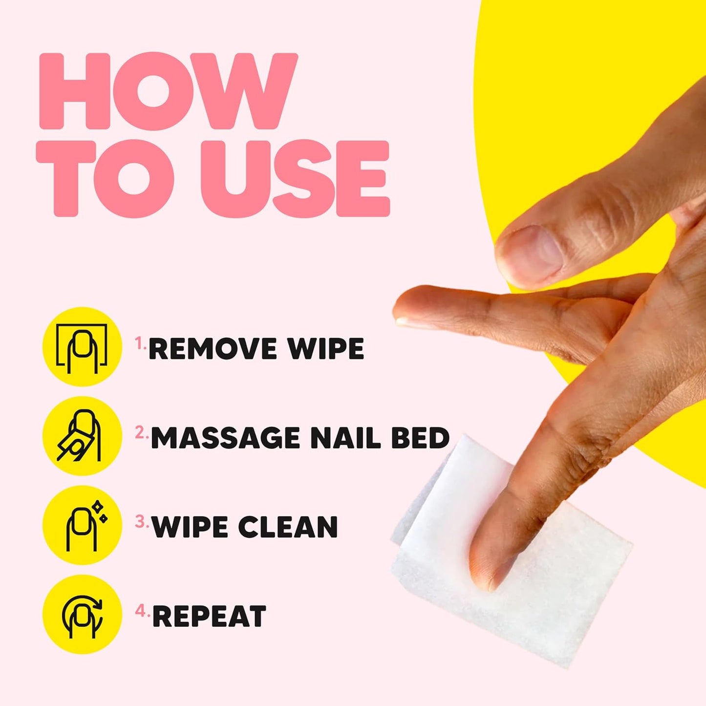 Onyx Professional Nail Polish Remover Pads, 60 Wipes - Acetone Wipes, Individually Wrapped, Fingernail Travel Kit to Clear Nail Polish, Acetone Pads