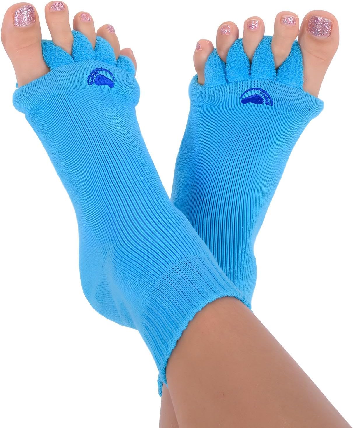 My Happy Feet Foot Alignment Socks with Toe Separators for Men or Women