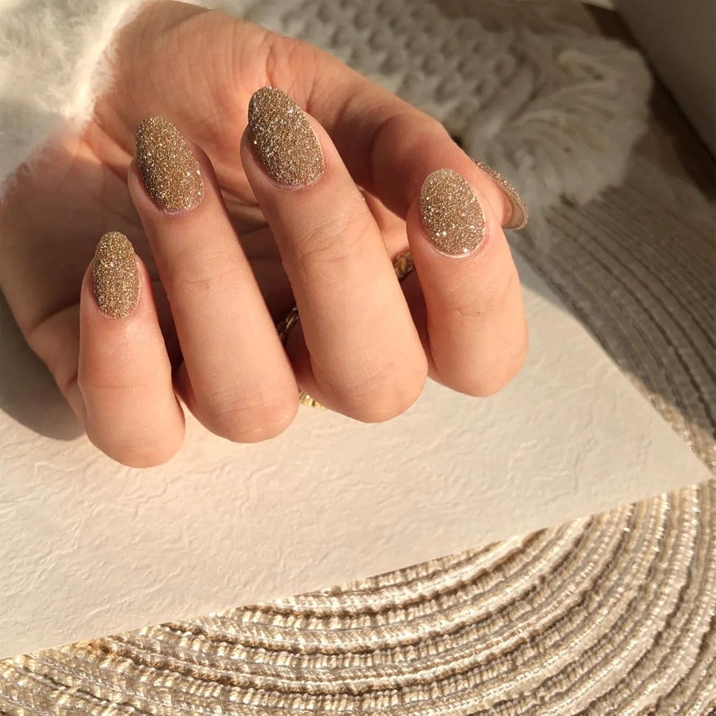 COSMOO Nail Polish Glitter Fingernail: Gold Mermaid 0.27 fl.oz. Nail Polish Fingernail, Fast Drying & Long Lasting, Trendy DIY at Home Nail Gift