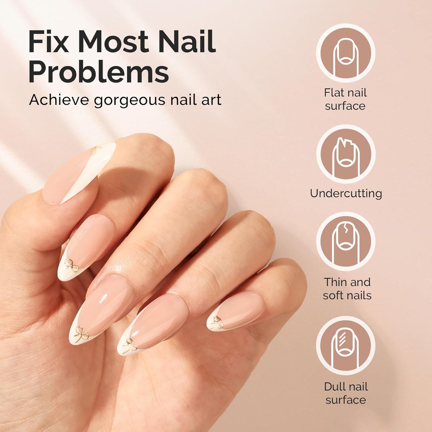 MelodySusie Hema Free Nude Builder Nail Gel for Nails Thickening, 0.5 Fl Oz, Soak Off UV Extension Gel, Nail Art Design Salon DIY Manicure at Home for Women H1407