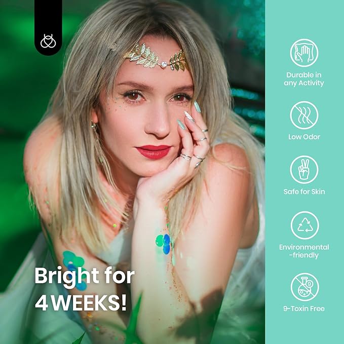 Beetles Mint Green Gel Polish, 1 Pcs 15ml Glitter Green Gel Nail Polish Mermaid Turquoise Shimmer UV Nail Polish Soak Off UV LED Nail Art Design DIY Home