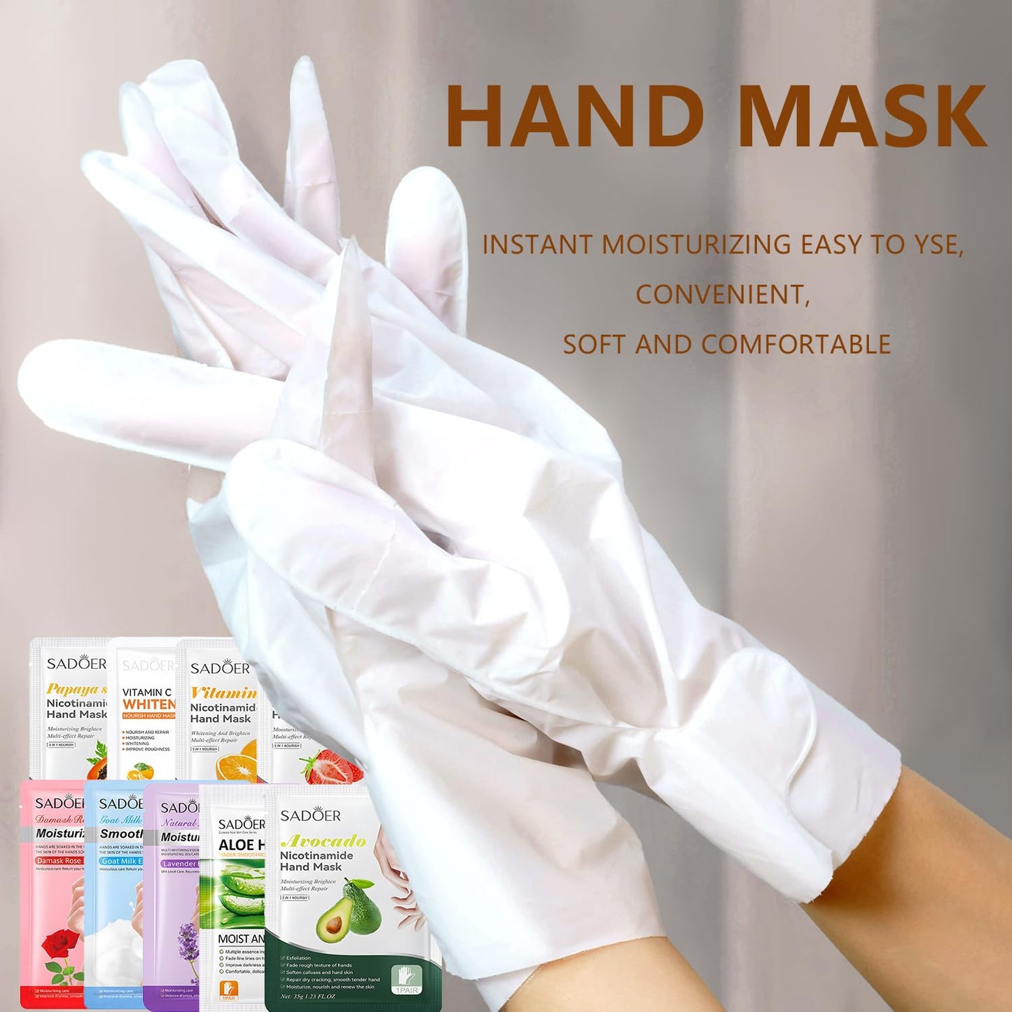Hand Cream Moisturizing Mask, Hand Masks Moisturizing Glove for Dry Hands, Hydrating and Regenerates Dead Skin, Hand Care Moisture Gloves for Dry Hands, Safe for All Skin Types (11 pack)