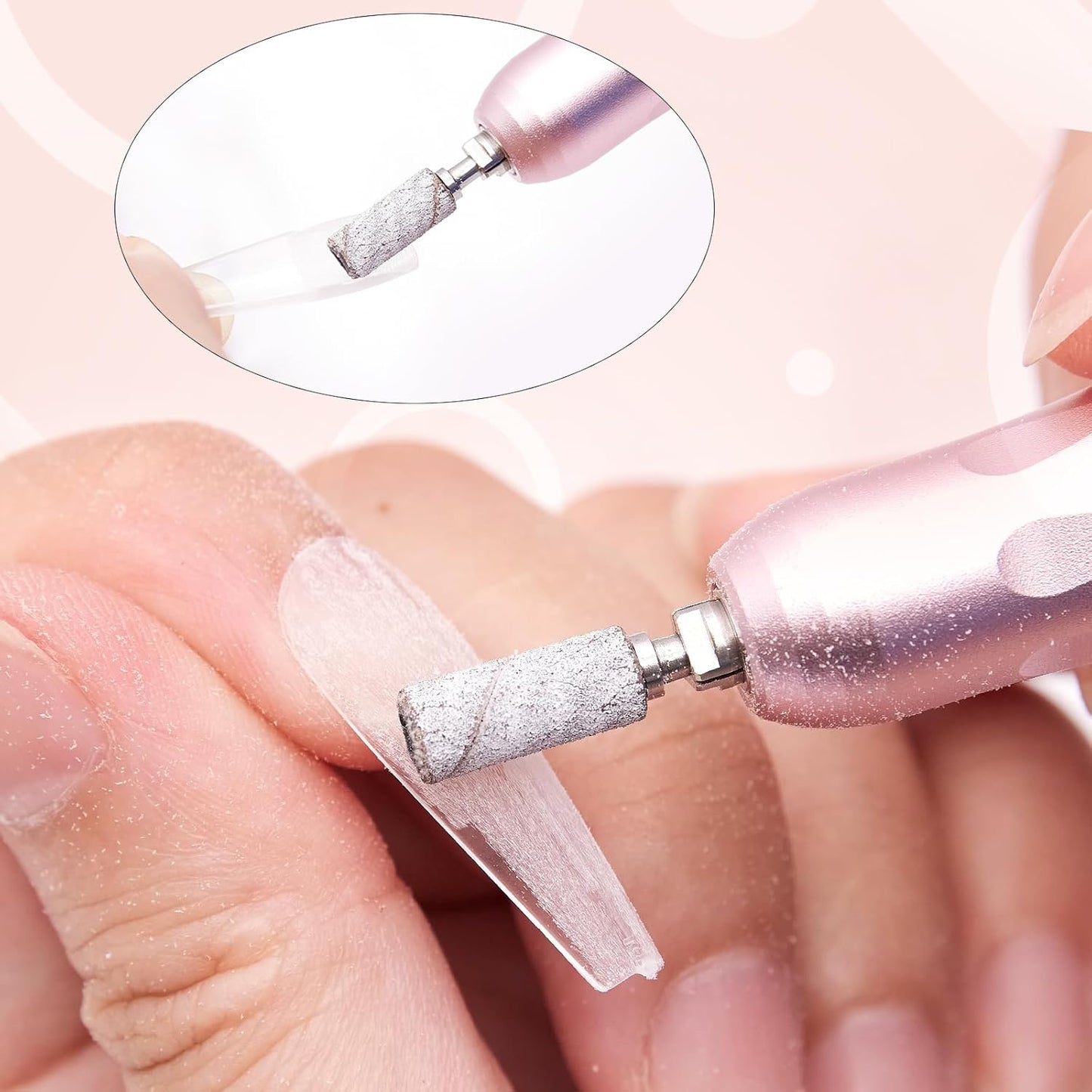 Makartt Sanding Bands for Nail Drill:100 Pcs Small Nail Sanding Files With 2025 Upgrade Design 3.1mm Mandrel Bits,180 Medium Grits (Zebra, Upgrade #180 Sanding Bands)