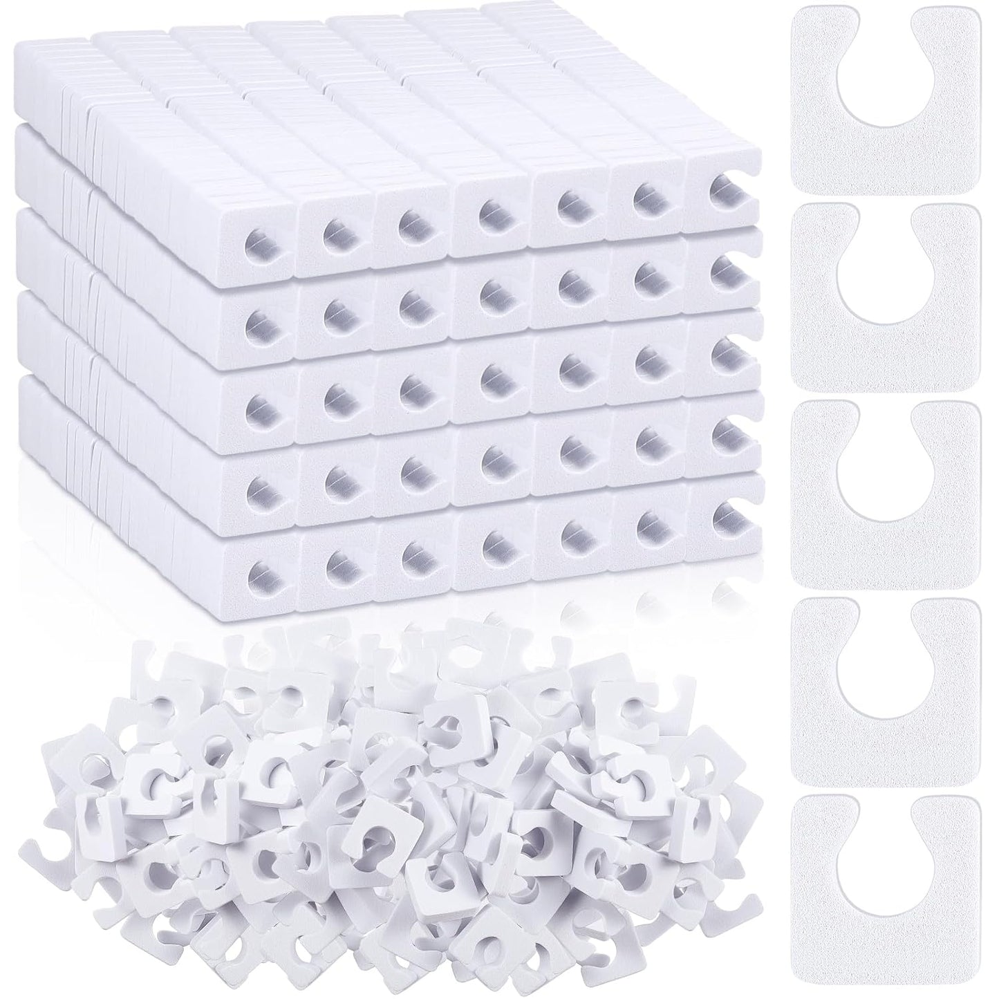 Mumufy 1000 Pcs Individual Toe Separators Bulk Soft Foam Comfortable Pedicure Toe Separators Dividers for Women Men Art Manicure Feet Nail Polish Painting Spa(White)