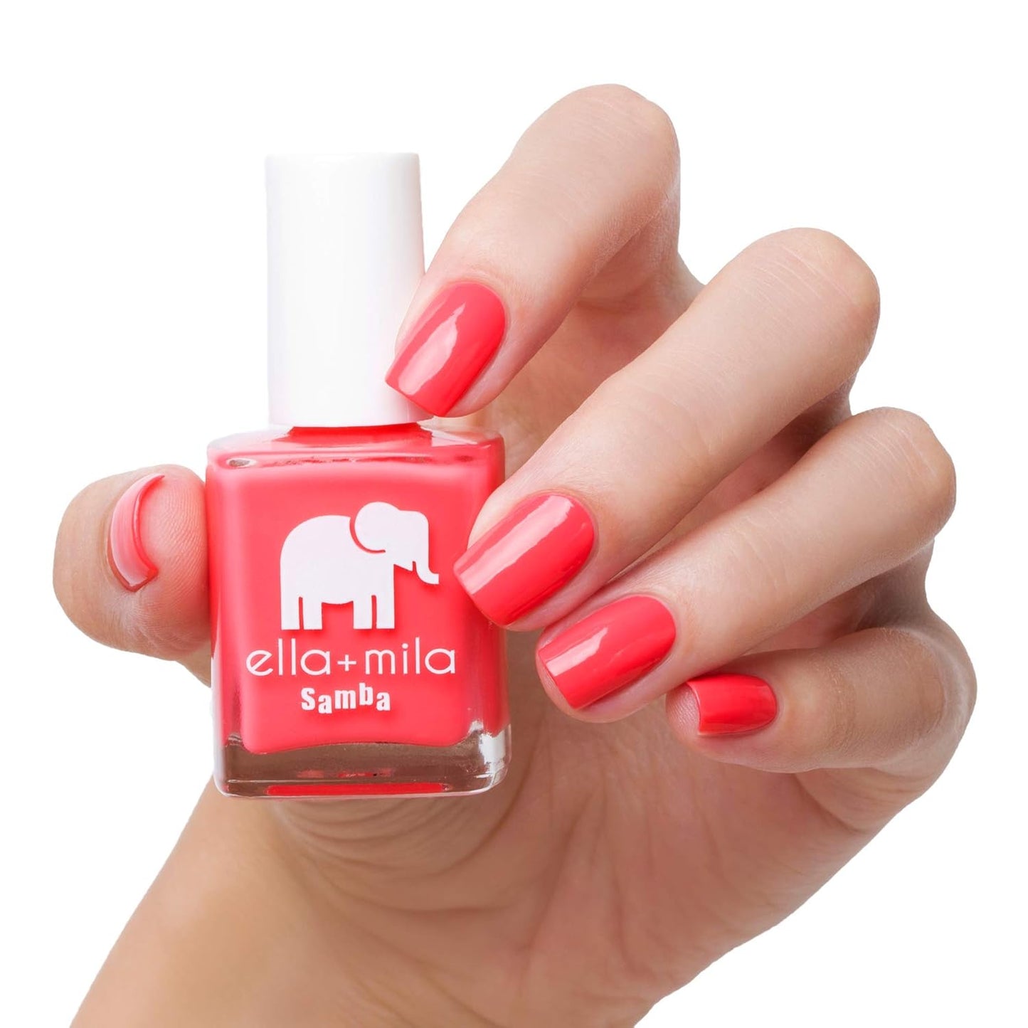 ella+mila Professional, Quick Dry, Long-Lasting & Chip-Resistant Pink Nail Polishes (Island Love - 0.45 fl oz)