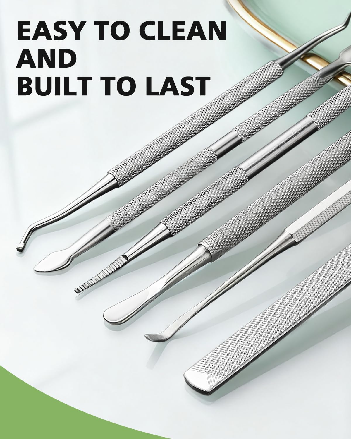 BALUCA 7-Piece Ingrown Toenail Removal Kit – Professional Stainless Steel Toenail Cleaner Tool & Ingrown Toenail File for Pain-Free at-Home Pedicure & Nail Correction