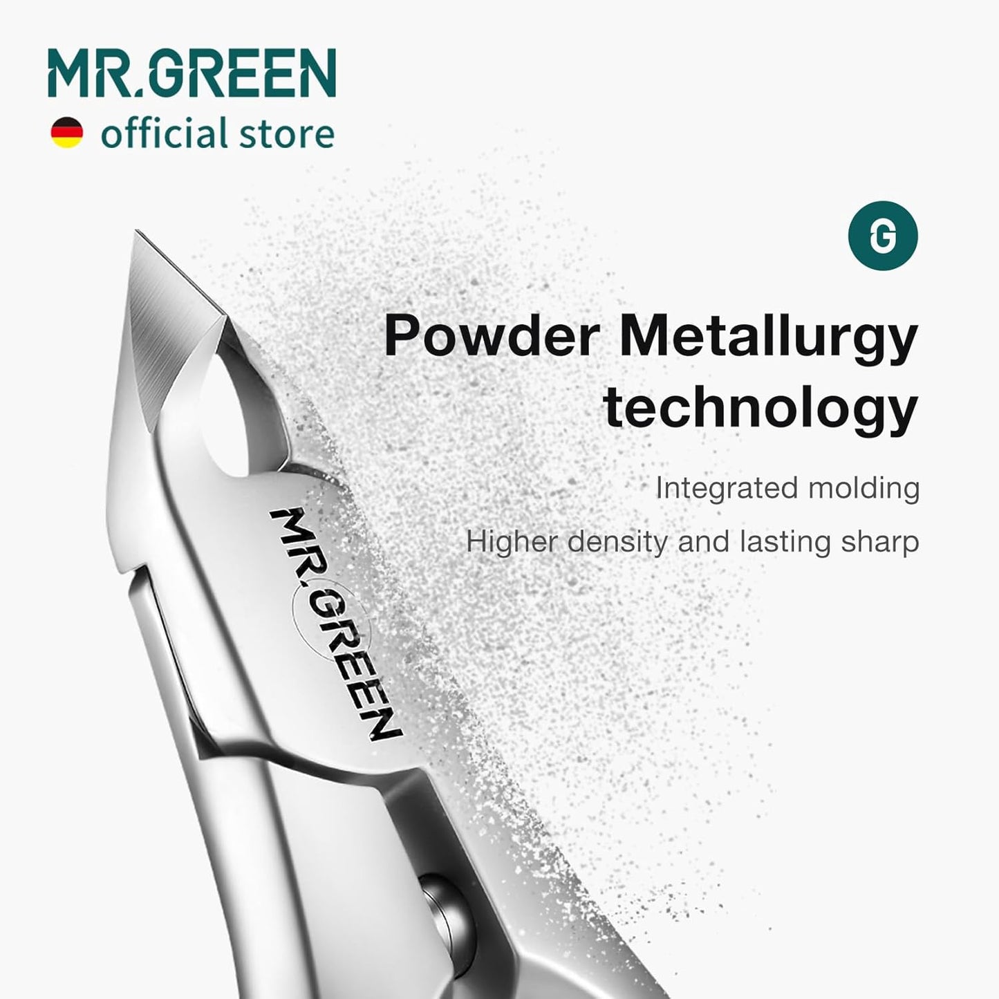 MR.GREEN Cuticle Nippers Innovate Cuticle Scissors Built-in Spring Clippers Trimmer Dead Skin Remover Manicure Beauty Tool (Cuticle Nipper+Manicure Pusher)