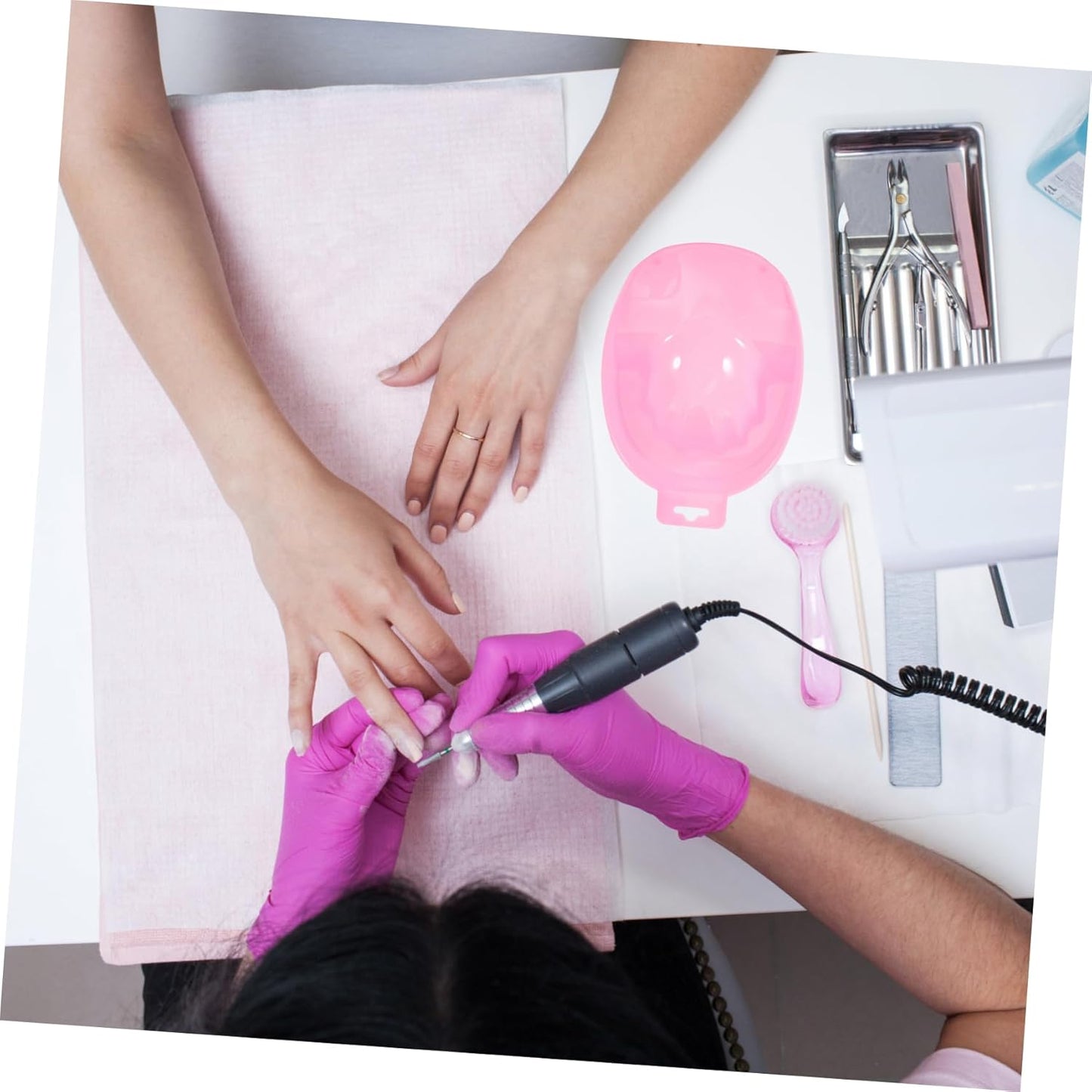 MERRYHAPY Single Layer Soaking Bowl Manicure Hand Soaking Bowl for Nail Removal and Care Tools