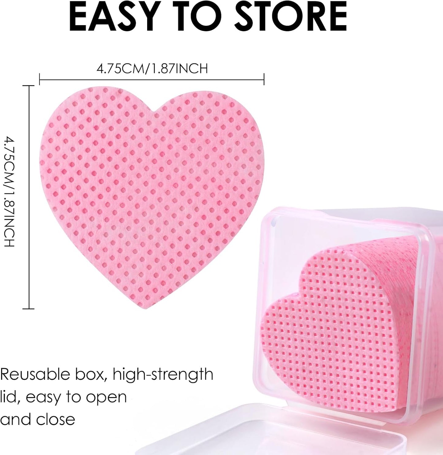 400PCS Nail Cotton Pads,1 Pull-Down Pump Dispenser Bottle, Super Absorbent Soft Non-Woven Eyelash Glue Wipes,Lash Extensions Glue Cleaning Wipes Nail Salon Supplies (Pink)