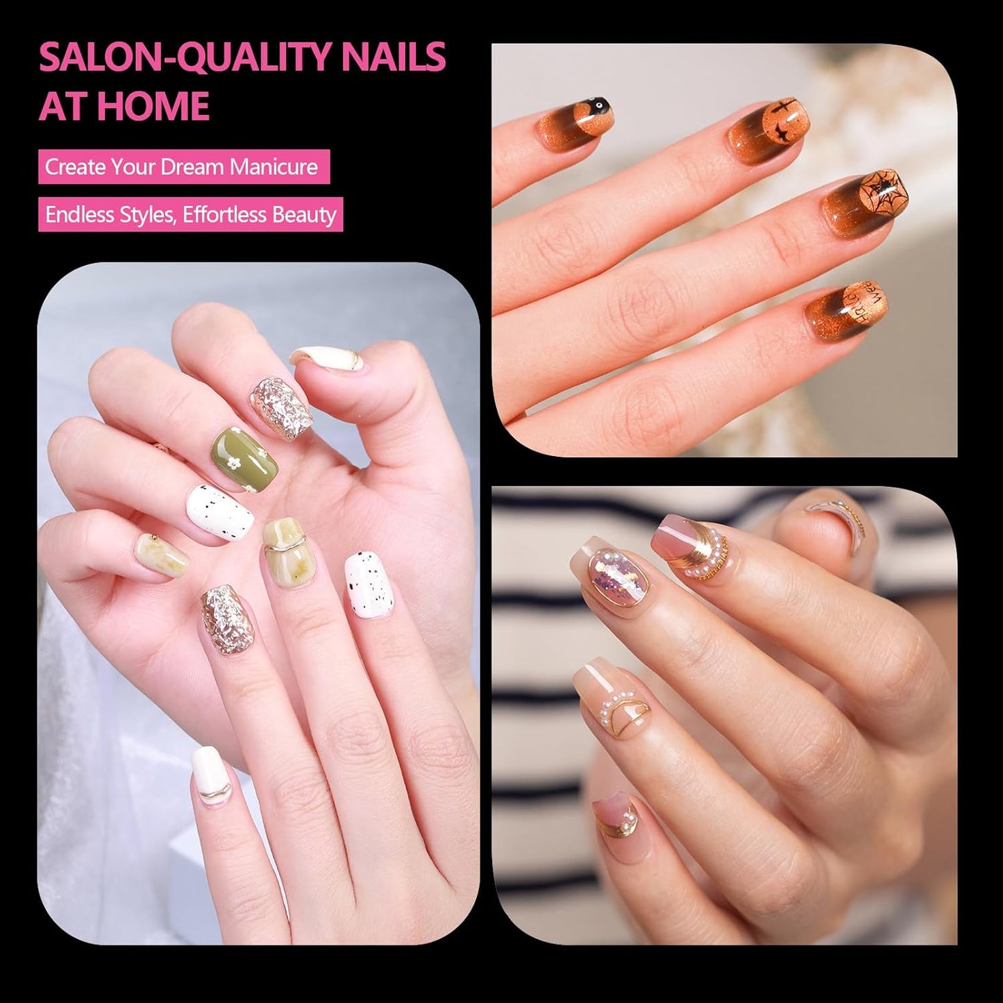 Short Square Nail Tips 504PCS, Clear Acrylic Full Cover Gel Press on Nail Tips for DIY Salon, 12 Sizes Pre-Shaped False Nails with Glossy Finish, Professional Manicure Kit & Easy Application