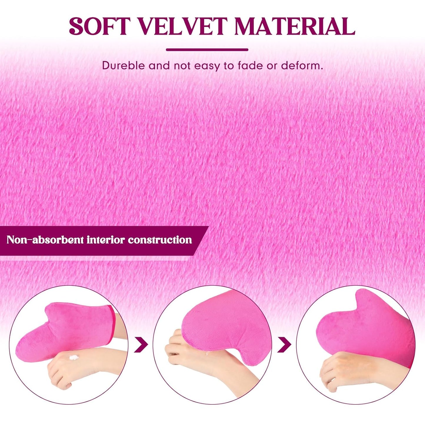 SATINIOR 4 Packs Self Tanning Mitt Applicators Double Sided Sunless Tanning Mittens Reusable Applicator Mittens Tanner Gloves with Thumb(Rose)