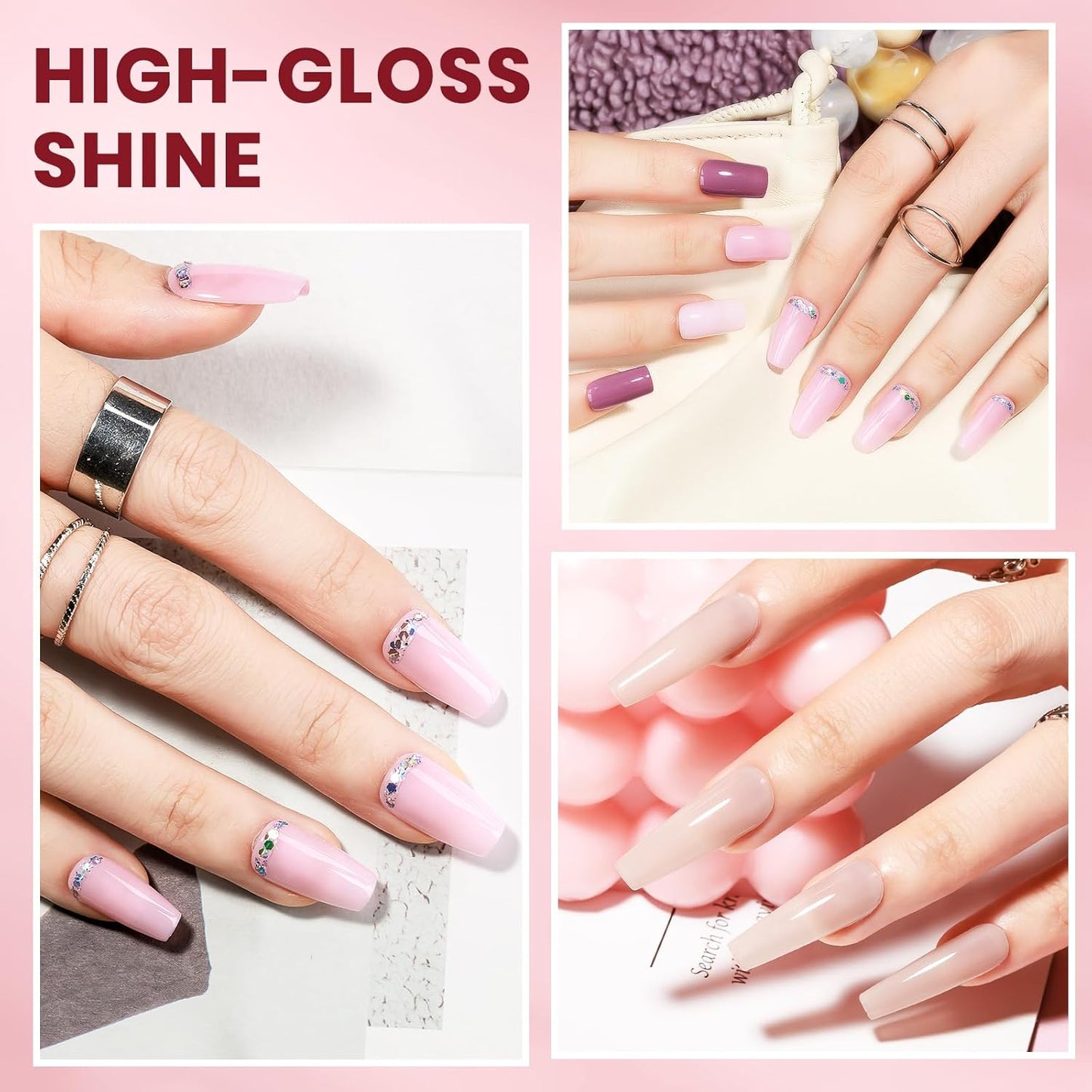 Nude Nail Polish Set,6 Colors Quick Dry Regular Natural Nail Polish White Light Pink Winter Neutral Color Fingernail Polish Nail Lacquer High Glossy Nail Manicure DIY Salon Gift for Women Girl