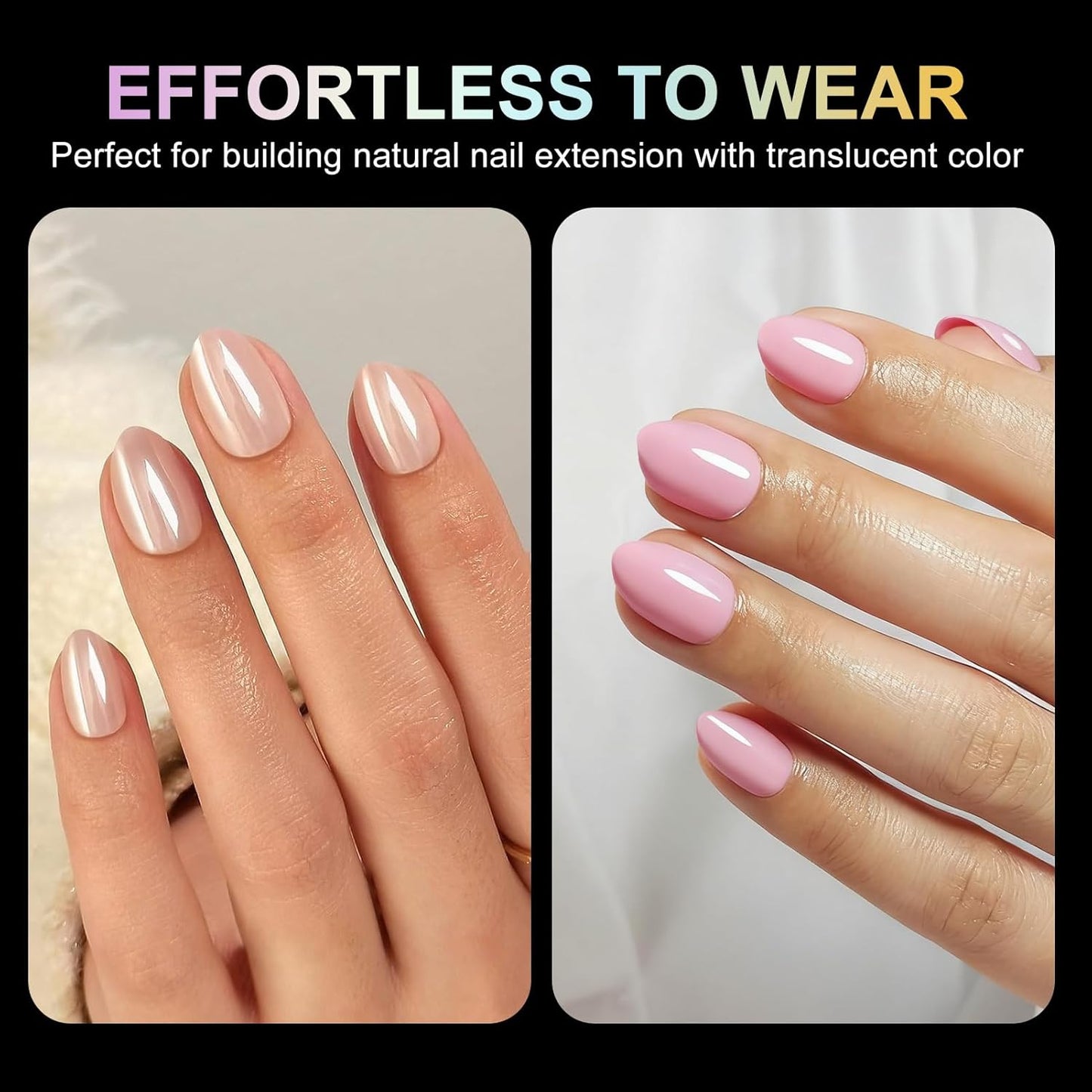 Extra Short Almond Nail Tips 240Pcs Full Cover Soft Gel Nail Tips Short Almond Shaped Nails Tips Soft Gelly Gel Clear Fake Nails Tip for Acrylic Nail Soak Off Home DIY Salon Nails 12 Sizes