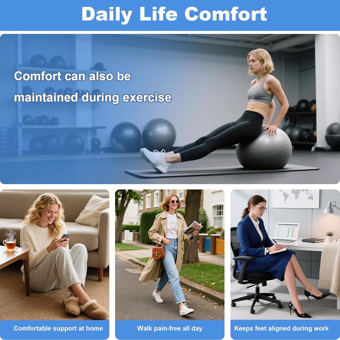 2-Pack Bunion Corrector for Women & Men | Big Toe Straightener Splint with Silicone Spacers | Relieves Hallux Valgus, Bunion Pain & Bursitis | Day & Night Use
