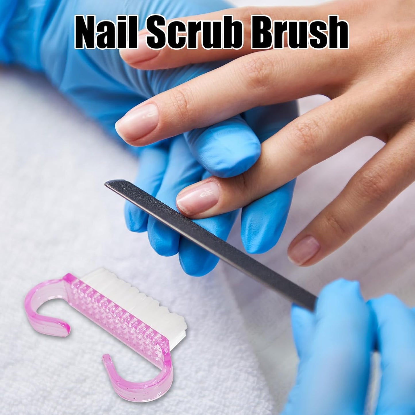 420 Pcs Handle Grip Nail Brush Bulk 5 Colors Nail Scrub Brush Pedicure Scrubbing Tool for Men and Women for Cleaner Nails and Toes