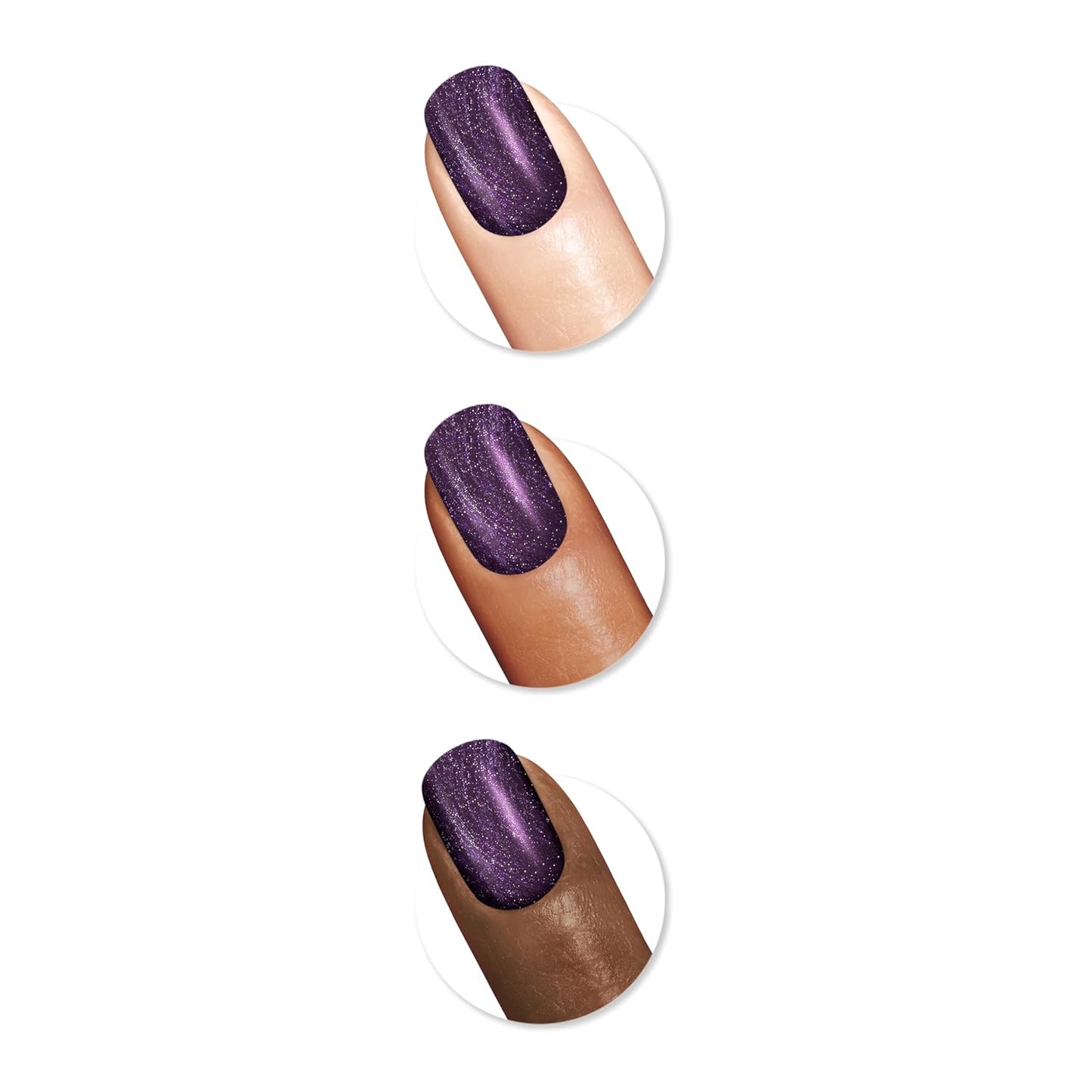 Sally Hansen Insta-Dri Reese's Nail Polish | Quick Dry, Long Lasting, Streak-Free Shine | Opaque, Shimmery | 735 Feeling Hungry. | Deep Dark Purple Nail Color