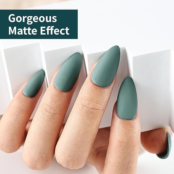 JODSONE Gel Nail Polish 10ml Grayish Pea Green Gel Polish Grey Green Nail Color Professional Finish Easy Application Low Odor Need U V Lamp Curing
