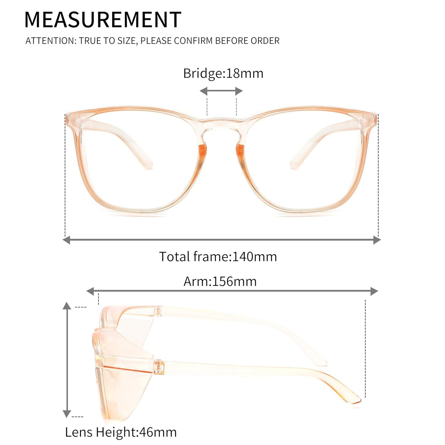 Alsenor Safety Glasses Anti Fog Goggles Protective Eyewear Blue Light Blocking Anti Dust UV Protection Glasses For Men Women (Yellow)
