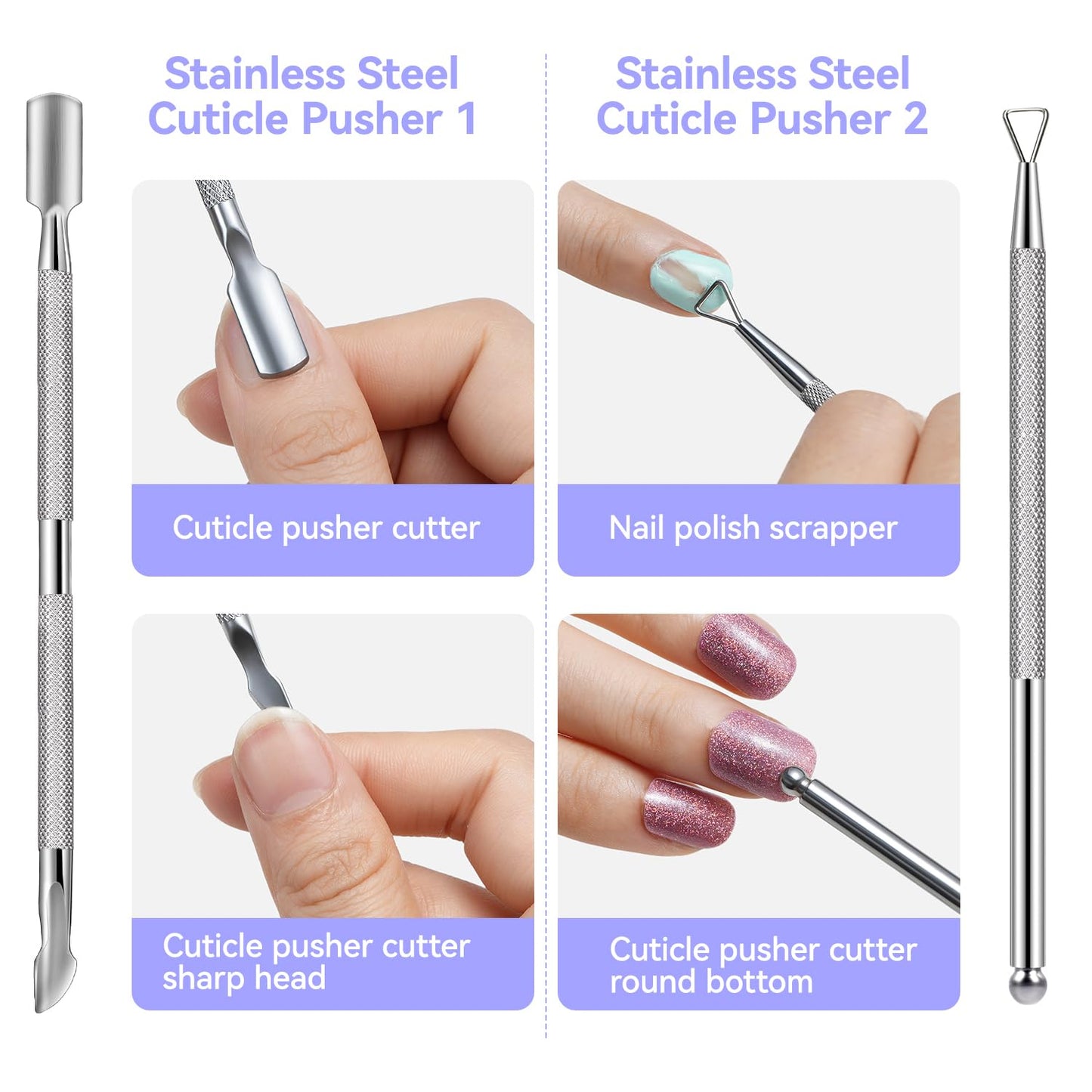 TsMADDTs Gel Nail Polish Remover Kit with Lint Free Wipes, Nail Soak Off Clips, 100ml Nail Polish Remover Bottle, Cuticle Pusher/Peeler, File, Buffer Block