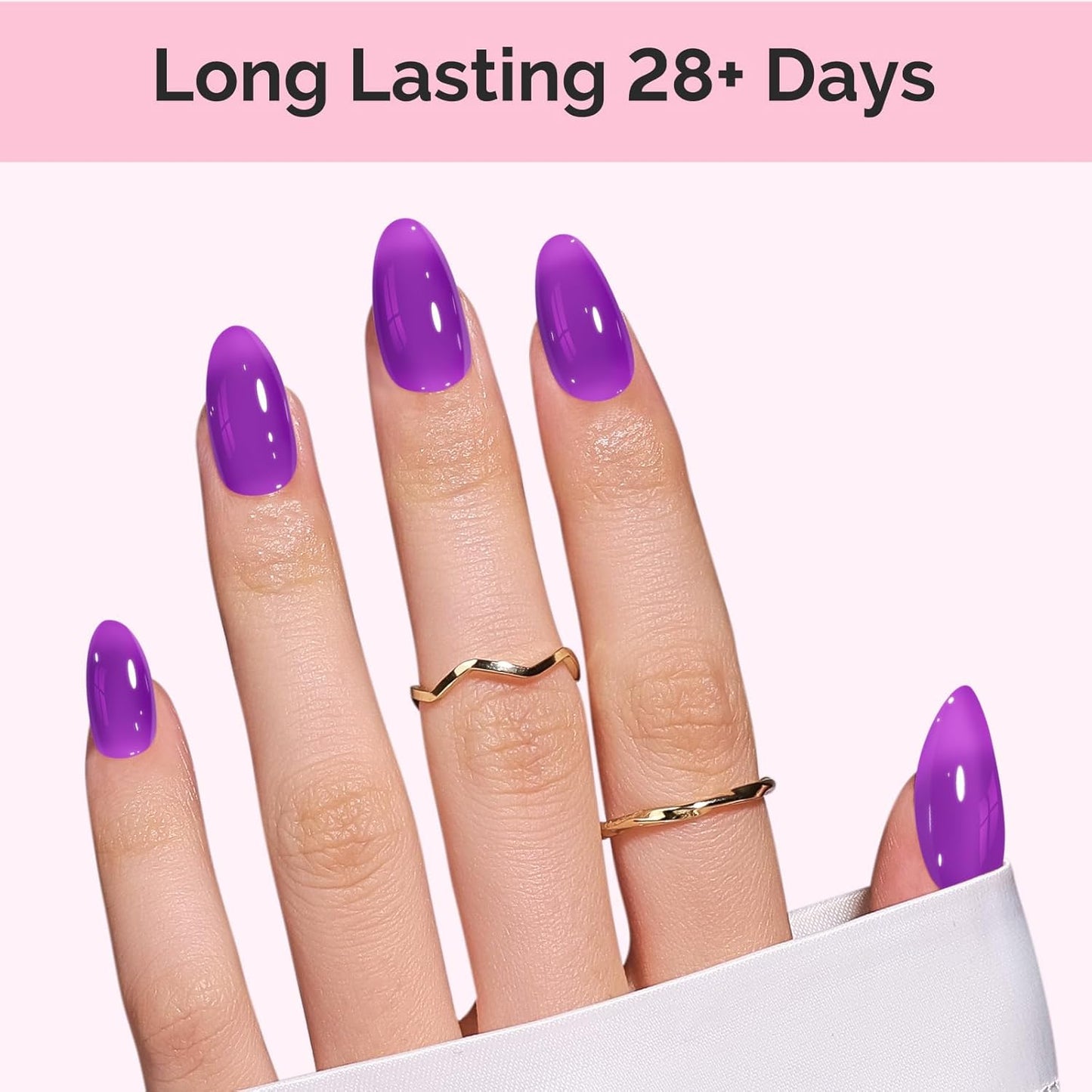 MelodySusie Purple Gel Nail Polish, 0.5Fl.oz Jeweliver Gel Polish Milky Dark Neon Color Purple Soak Off UV LED Light Cure Gift for Women Girls Nail Art Manicure DIY at Home JIG19