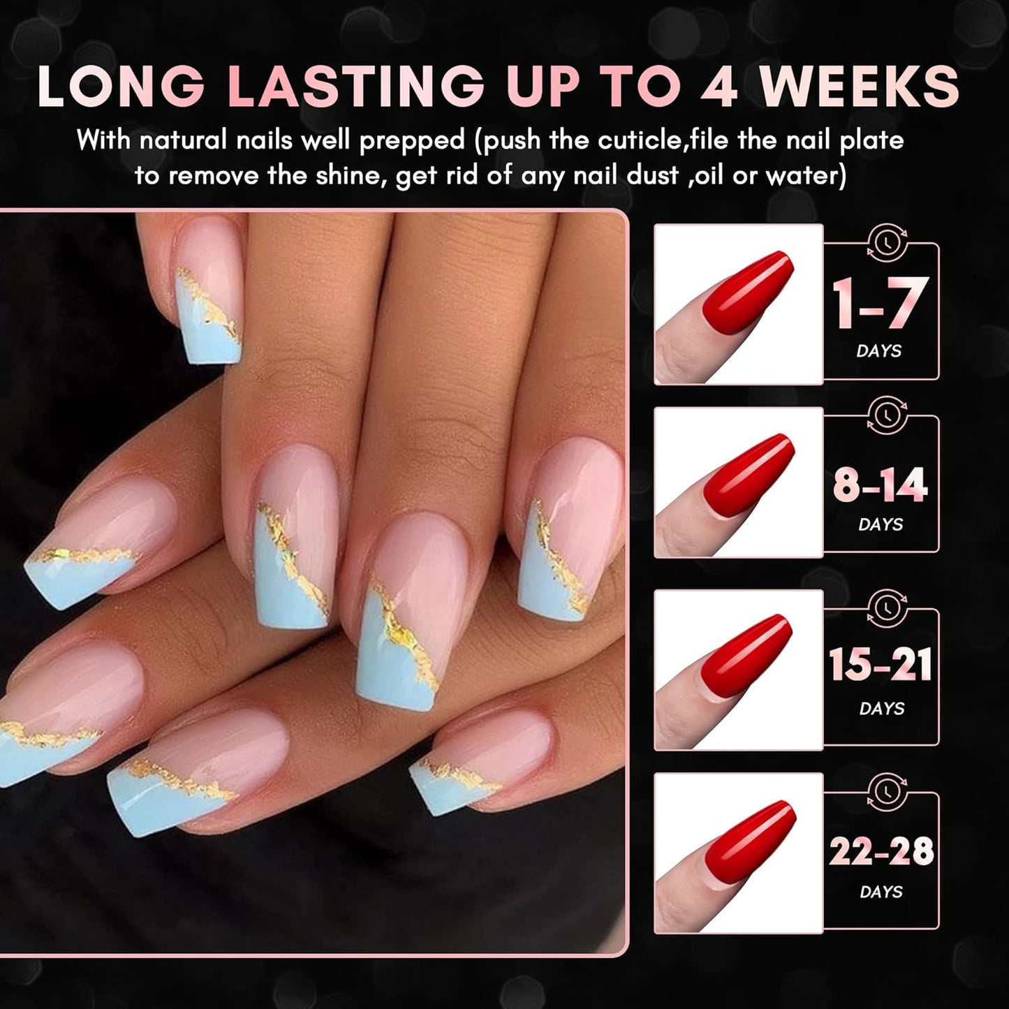 Makartt Short Coffin Nail Tips: 500pcs Clear Press on Full Cover Fake Ballerina Nails Tip Extension 10 Sizes Long Lasting Soak Off False Acrylic Kit for Home & Salon Use