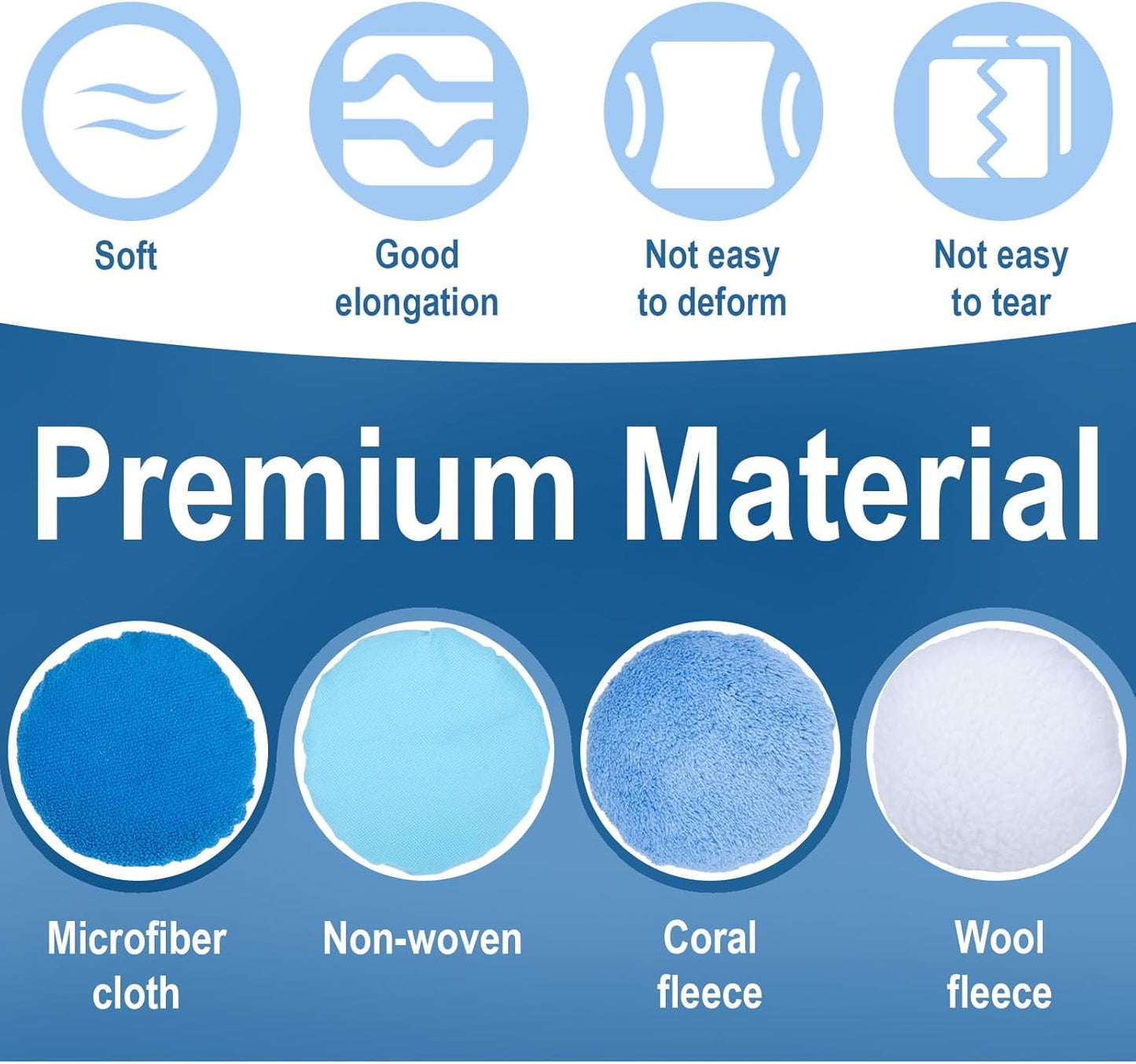 20PCS Car Orbital Buffer Polisher Pad Bonnet Set, 9-10 Inch Polishing Buffing Pads Bonnet Buffing Pad Cover, Microfiber Buffer Pads, Polisher Pads, Car Accessories for Polishing, Waxing and Cleaning