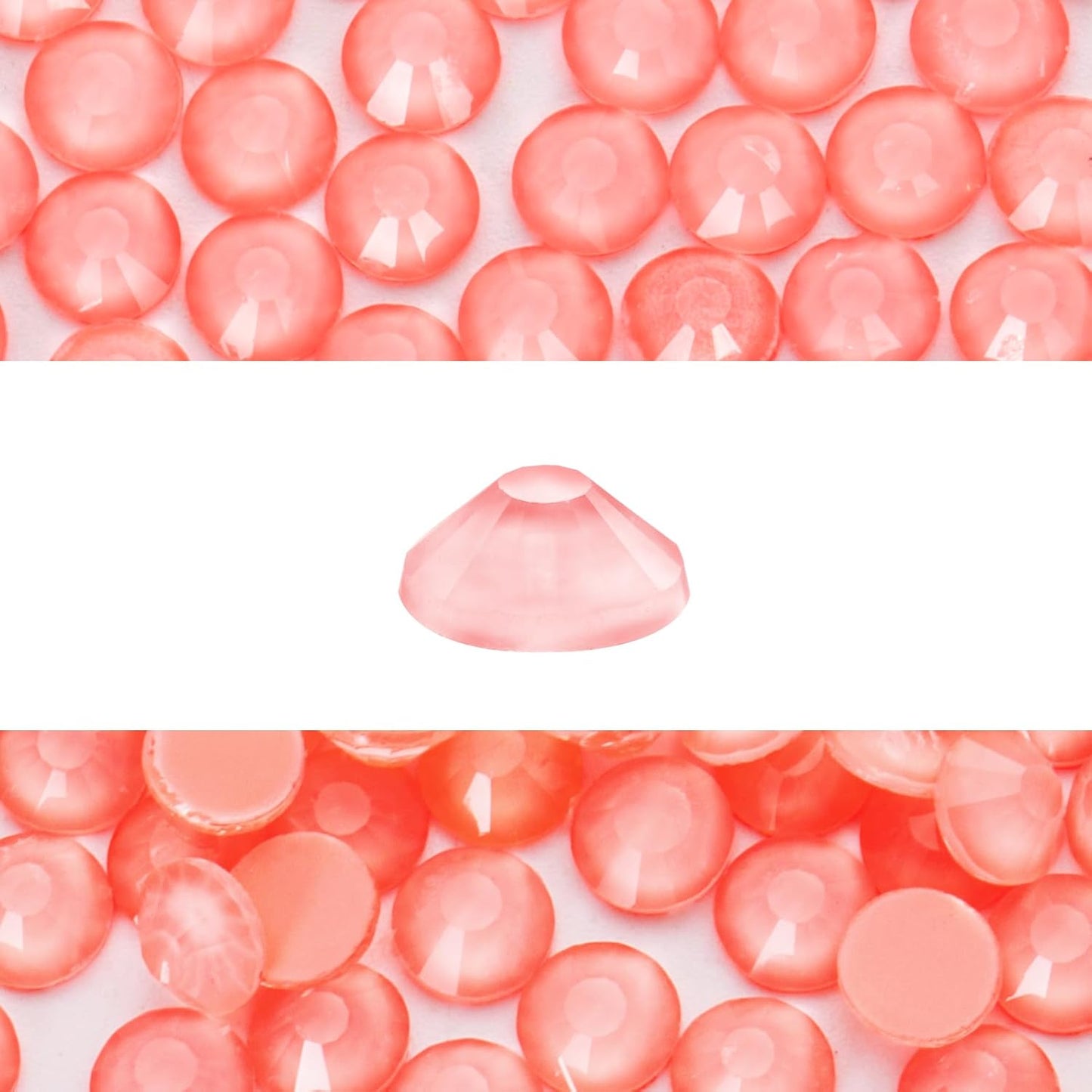 Novani 3000 Pieces Flatback Rhinestones Glass Round Gems Mocha Lt.red Crystals for Nail Art DIY Crafts Clothes Shoes,SS10,2.7-2.9mm