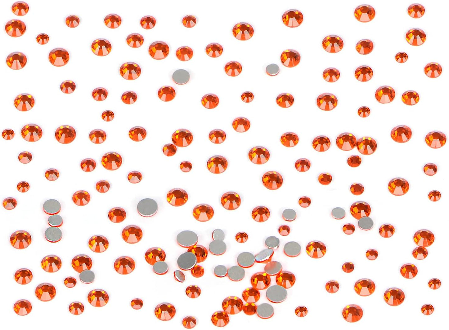 Bymitel 7200 Pieces 6 Mixed Sizes Glue Fix on Glass Rhinestones Round Crystal Gems Flatback for DIY Jewelry Making with one Picking Pen(6-Sizes 7200PCS, Hyacinth)