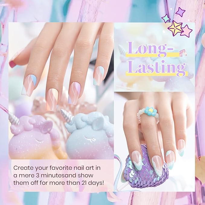 Beetles Pastel Gel Nail Polish Set 6 Pcs Pink Gel Polish Pastel Yellow Blue Gel Polish Soak Off Uv Nail Lamp Gifts for Women Manicure Kit