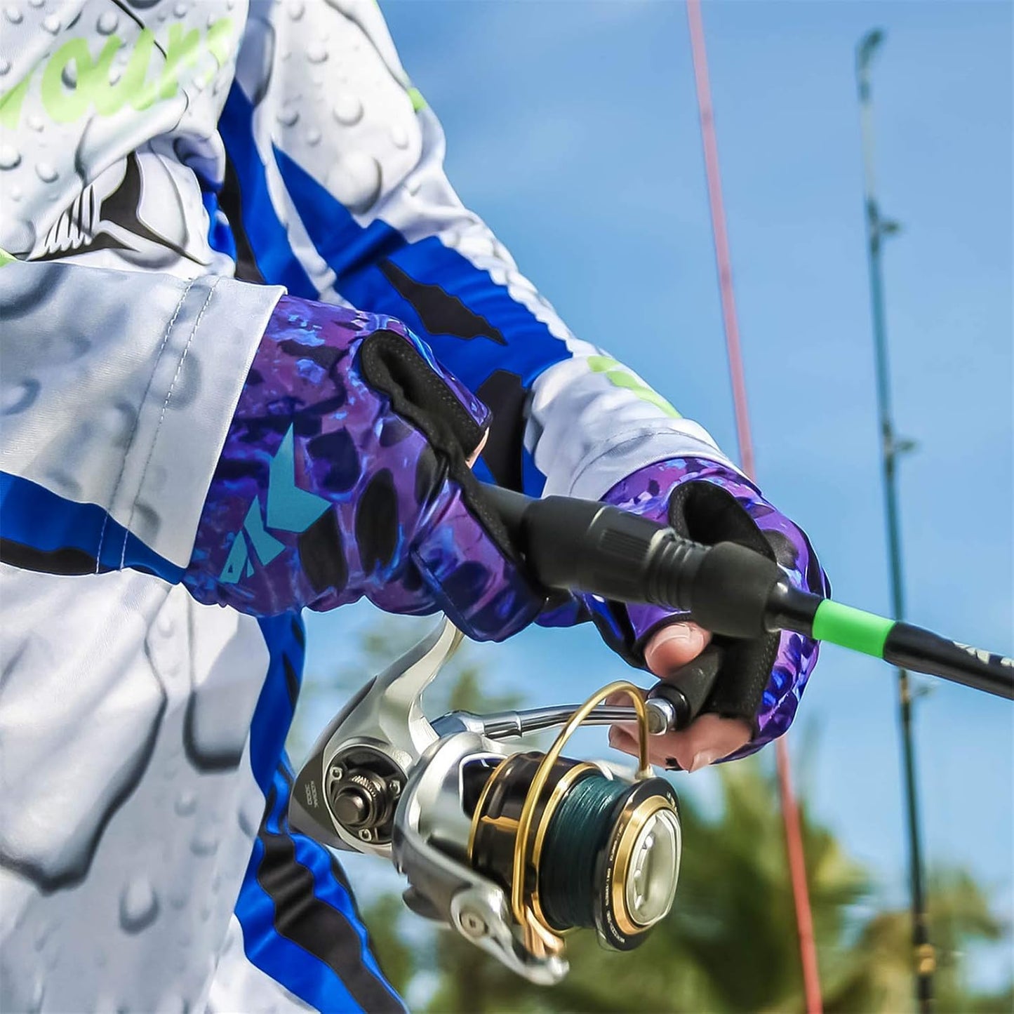 KastKing Sol Armis Sun Gloves UPF50+ Fishing Gloves UV Protection, Sun Protection for Outdoor, Kayaking, Rowing